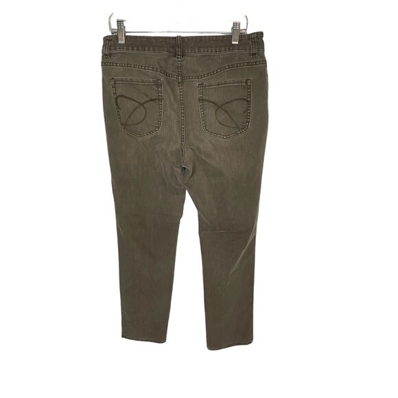 Chico's Platinum Denim Women's Ultimate Fit Slim Leg Jeans Size 2R Pewter Gray - Picture 2 of 10